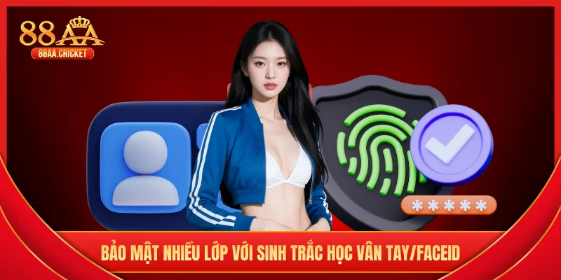 Bảo mật nhiều lớp với sinh trắc học vân tay/faceid