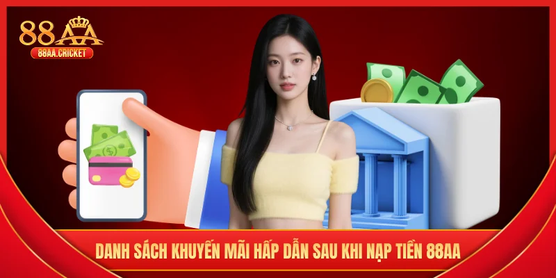 Danh sách khuyến mãi hấp dẫn sau khi nạp tiền 88AA